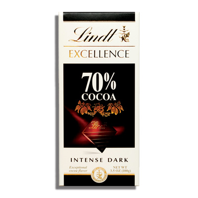 LINDT, EXCELLENCE 70% COCOA DARK CHOCOLATE